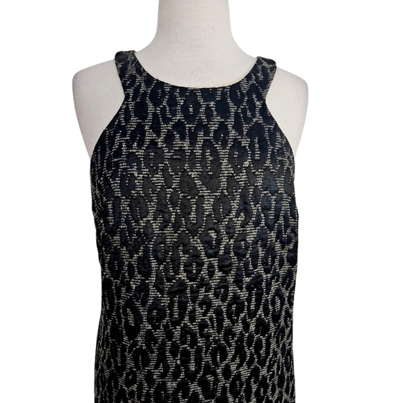 NWT Trina Turk Black & Gold Leopard Print Cocktail Dress - Picture 2 of 7